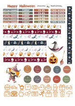 Load image into Gallery viewer, Halloween Happy Planner Sticker Kit, Weekly Happy Planner Kit Mambi, Printable Halloween Stickers, Create 365 Sticker Kit, Free Cut Files