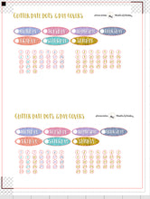 Load image into Gallery viewer, Printable Day Covers and Date Dots with a gorgeous faux glitter effect - Download and print now
