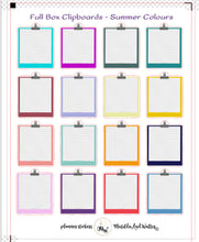Load image into Gallery viewer, Printable Stickers of Mini Clipboards in summer colours