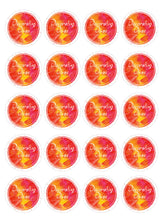 Load image into Gallery viewer, Your image or logo on sheets of round stickers handmade in the UK - Perfect to label products such as candles, beauty jars etc.