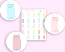 Load image into Gallery viewer, Mason Jar Stickers | Pastel Planner Stickers | Mason Jars PRINTABLE Stickers | Mason Jar Die-Cuts | Planner Deco Stickers | ECLP Mambi HP