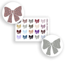 Load image into Gallery viewer, Patterned Bows Sticker Set | Checked Bows Stickers | Mini Bow Stickers |  Tartan Planner Stickers | Fabric Bow Stickers | Bow Sticker Sheet