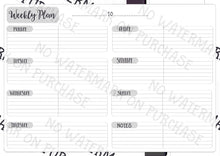 Load image into Gallery viewer, Week to A Page Printable Diary Sheets for The Foxy Fix or similar Traveller's Notebooks.Two sizes of A6 and B6, each with covers.