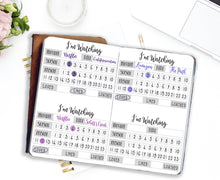 Load image into Gallery viewer, TV Show Tracker and Program Viewing Guide for Travelers Notebook - A6 & B6 (Foxy Fix No's 3 & 5 ) TN printable inserts for instant download