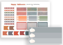 Load image into Gallery viewer, Halloween Planner Kit to suit Happy Planner Vertical  - Cute sticker kit handmade in the UK