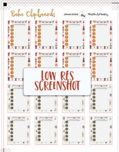 Load image into Gallery viewer, ECLP Boho Full Boxes | Mini Planner Clipboards | PRINTABLE Planner Stickers | Hippy Planner Deco | Feather Boho Theme Deco Clipboards| ECLP