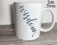 Load image into Gallery viewer, Alcoholics Anonymous Recovery Mug | Serenity Prayer Mug | 3 sided Mug with Serenity-Courage-Wisdom.