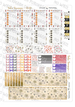 Load image into Gallery viewer, Boho Ethnic Vertical Planner Sticker Kit - A gorgeous vertical kit with purples and gold
