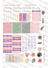 Load image into Gallery viewer, Boho Ethnic Vertical Planner Sticker Kit - A gorgeous vertical kit with purples and gold