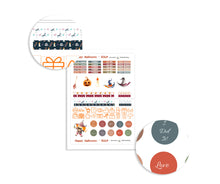 Load image into Gallery viewer, Halloween Vertical Kit to Fit Erin Condren - A cute weekly planner kit with eight sheets of stickers. Handmade in the UK