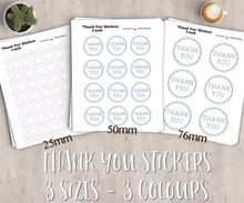 Load image into Gallery viewer, THANK YOU Stickers | | Gift Bag Stickers | Business Labels | Wedding Stickers | Premium Matte Stickers | Party Favour Sheets of Stickers