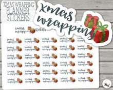 Load image into Gallery viewer, Xmas Gift Wrapping Planner Stickers | Seasonal Time Planning Cute Stickers  | Holiday Itinerary Stickers | Xmas Planning Script Stickers