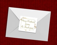 Load image into Gallery viewer, Customised Christmas Tags, Vintage Style Xmas Stickers, Xmas Gift Stickers, Holiday Parcel Gift Labels, Personalised Text Xmas Sticker Sheet