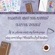 Load image into Gallery viewer, Purple Halloween Dashboards | TN PRINTABLE Inserts to fit A6 and B6 Travelers Notebook |  Fall Halloween TN Insert | Dashboard for Foxy Fix