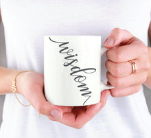 Load image into Gallery viewer, Alcoholics Anonymous Recovery Mug | Serenity Prayer Mug | 3 sided Mug with Serenity-Courage-Wisdom.