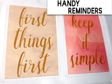 Load image into Gallery viewer, Recovery AA Slogan Stickers - Erin Condren full boxes sized. Handmade in the UK.