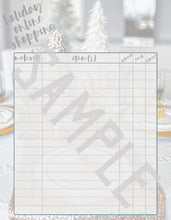 Load image into Gallery viewer, Christmas Organiser Lists Stationery Set 7 x 9 inch - For planner or file, ready to download now