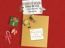 Load image into Gallery viewer, Customised Christmas Tags, Vintage Style Xmas Stickers, Xmas Gift Stickers, Holiday Parcel Gift Labels, Personalised Text Xmas Sticker Sheet