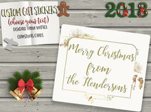 Load image into Gallery viewer, Customised Christmas Tags, Vintage Style Xmas Stickers, Xmas Gift Stickers, Holiday Parcel Gift Labels, Personalised Text Xmas Sticker Sheet