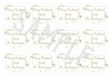 Load image into Gallery viewer, Customised Christmas Tags, Vintage Style Xmas Stickers, Xmas Gift Stickers, Holiday Parcel Gift Labels, Personalised Text Xmas Sticker Sheet