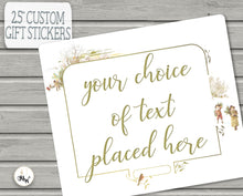 Load image into Gallery viewer, Customised Christmas Tags, Vintage Style Xmas Stickers, Xmas Gift Stickers, Holiday Parcel Gift Labels, Personalised Text Xmas Sticker Sheet