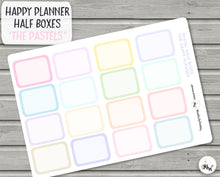 Load image into Gallery viewer, Colour Coding Planner Stickers - pastel shades half box functional stickers to fit the Happy Planner Classic