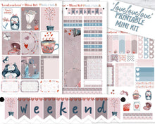 Load image into Gallery viewer, 'LoveLoveLove' A printable Valentine planner stickers set, in gorgeous deep but muted shades.