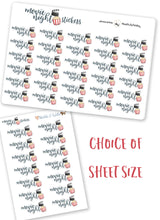 Load image into Gallery viewer, Movie Night Kawaii Stickers | Kawaii Planner Sticker | Functional BUJO Stickers | Popcorn Movie Night Stickers | Travelers Notebook Stickers