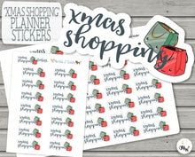Load image into Gallery viewer, Christmas Shopping Planner Stickers | Kawaii Functional | BUJO Stickers | Kawaii Gift Shopping Script Stickers | Hobonichi Weeks Stickers