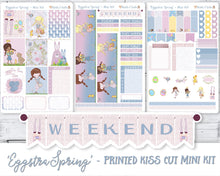 Load image into Gallery viewer, Easter Mini Sticker Kit to fit Erin Condren or Happy Planner. Cute Planner Girls with eggs & rabbits. Mini Planner Kit in pastel colours