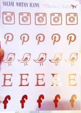 Load image into Gallery viewer, Foiled Social Media Stickers - handmade in the UK