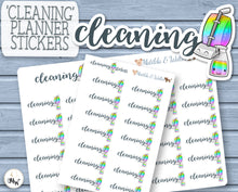Load image into Gallery viewer, Kawaii House Cleaning Planner Stickers | House Chores Stickers | Kawaii Housework Stickers.