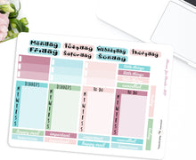 Load image into Gallery viewer, Vertical Planner Kit to fit Happy Planner and featuring Mason Jars - Pastel coloured stickers made in the UK