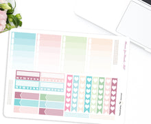 Load image into Gallery viewer, Vertical Planner Kit to fit Happy Planner and featuring Mason Jars - Pastel coloured stickers made in the UK