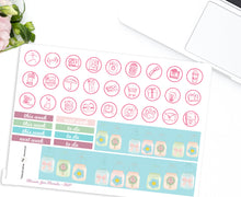 Load image into Gallery viewer, Vertical Planner Kit to fit Happy Planner and featuring Mason Jars - Pastel coloured stickers made in the UK