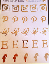 Load image into Gallery viewer, Foiled Social Media Stickers - handmade in the UK