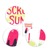 Load image into Gallery viewer, Colourful Summer Printable Planner Dashboards. A5 and B6 Sizes. Decorated with ice lollies in mint green, chocolate and shocking pink.