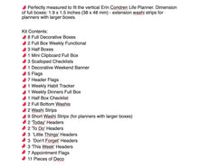 Load image into Gallery viewer, Hot Pink Vertical Mini Planner Kit - With gorgeous brightly coloured stickers especially for summer and vacation time