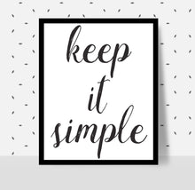 Load image into Gallery viewer, KEEP IT SIMPLE Poster - Alcoholics Anonymous, 12-step programs recovery Printable.