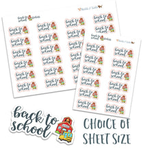 Load image into Gallery viewer, Back to School Mini Planner Stickers - New college term stickers, handmade in the UK