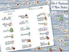 Load image into Gallery viewer, Assorted set of 19 Mini Stickers - Functional cute deco for planners and notebooks