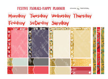 Load image into Gallery viewer, Christmas Kit for Happy Planner - FESTIVE FLORALS - A gorgeous original vertical kit for the holidays