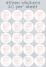 Load image into Gallery viewer, Newborn Baby Stickers | Welcome to the World Sticker | Christening Favors Label | Baby Shower Invitations | Blue Pink Shower Sticker | 24 hr