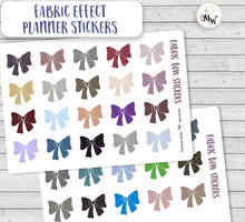 Load image into Gallery viewer, Patterned Bows Sticker Set | Checked Bows Stickers | Mini Bow Stickers |  Tartan Planner Stickers | Fabric Bow Stickers | Bow Sticker Sheet
