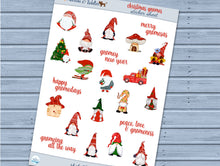 Load image into Gallery viewer, Christmas Gnomes Stickers | Handrawn Mini Stickers | Gnome Sticker Sheet | Planner Decor Bullet Journals | Holiday Cute Gnome Images UK