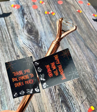 Load image into Gallery viewer, Personalised Halloween Stickers, Glossy custom labels, perfect for laptop invitations, envelopes or Halloween party bags, handmade in the UK