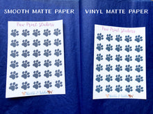 Load image into Gallery viewer, Mini Paw Print Stickers. Pet appointment stickers handmade in the UK