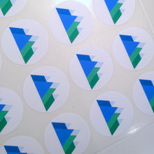 Load image into Gallery viewer, Your image or logo on sheets of round stickers handmade in the UK - Perfect to label products such as candles, beauty jars etc.