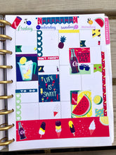 Load image into Gallery viewer, Hot Pink Vertical Mini Planner Kit - With gorgeous brightly coloured stickers especially for summer and vacation time