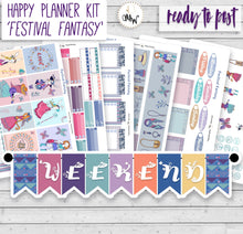 Load image into Gallery viewer, Boho Sticker Kit for a Happy Planner - 'Festival Fantasy' a fun summer vertical planner kit handmade in the UK